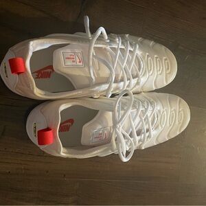 Nike White and Red Athletic Shoes